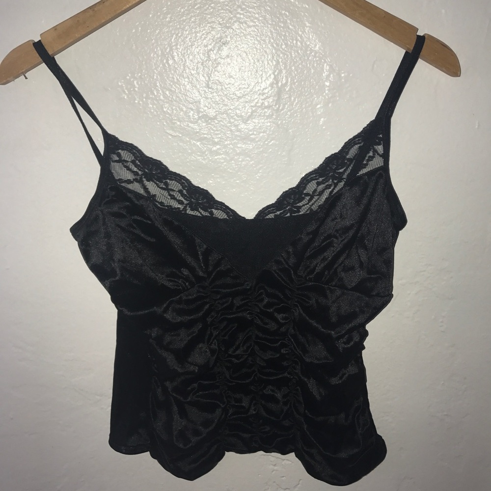 Nylon Cami with Lace Detail